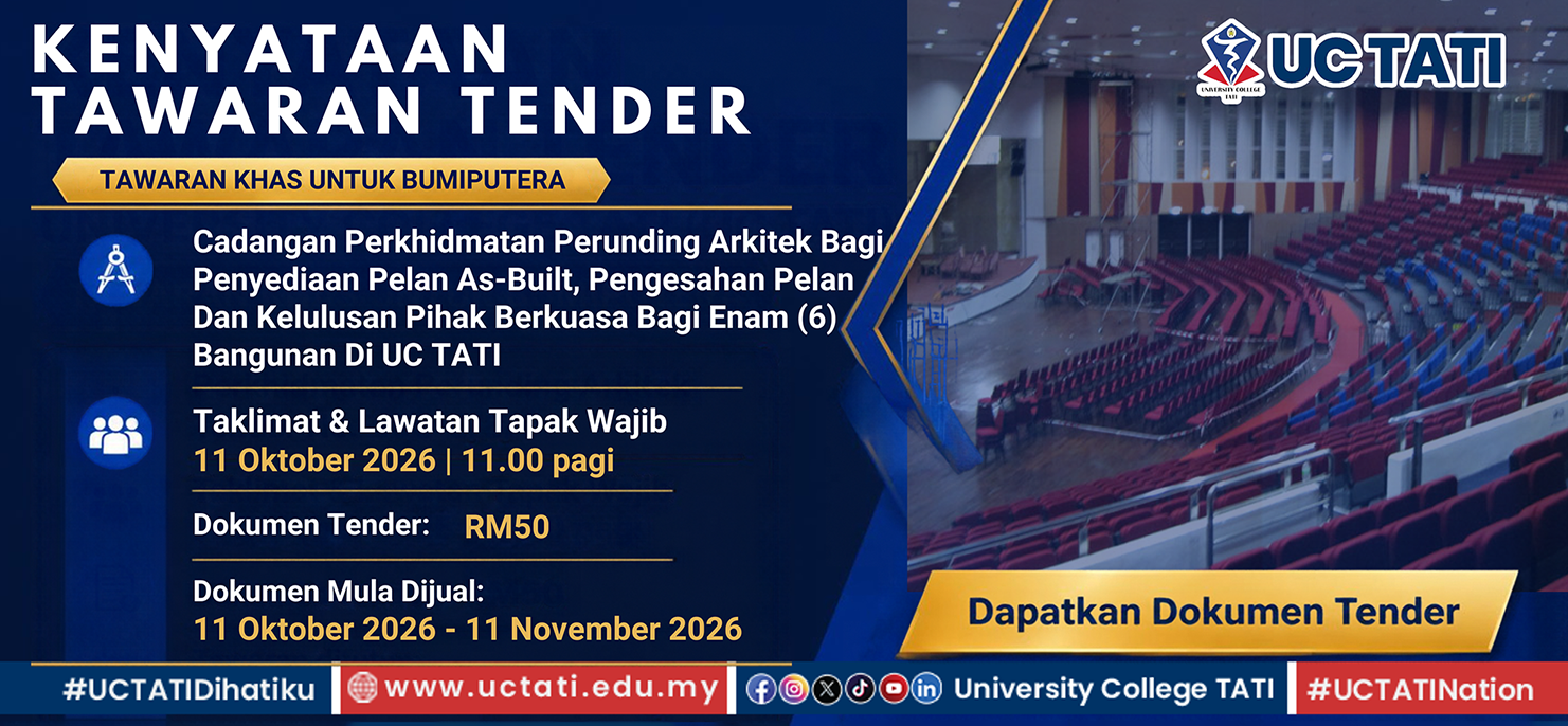 Tender-UC TATI-Top TVET University in Terengganu